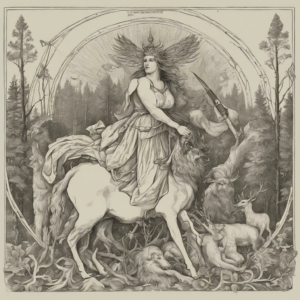 Gott der Jagd: Ein Deutscher Jagdgöttin des Waldes