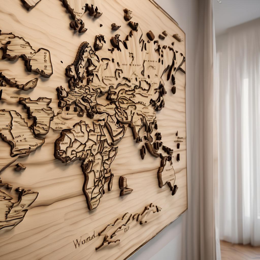 3D-Holzweltkarten im Vergleich: Elegante Wanddeko
