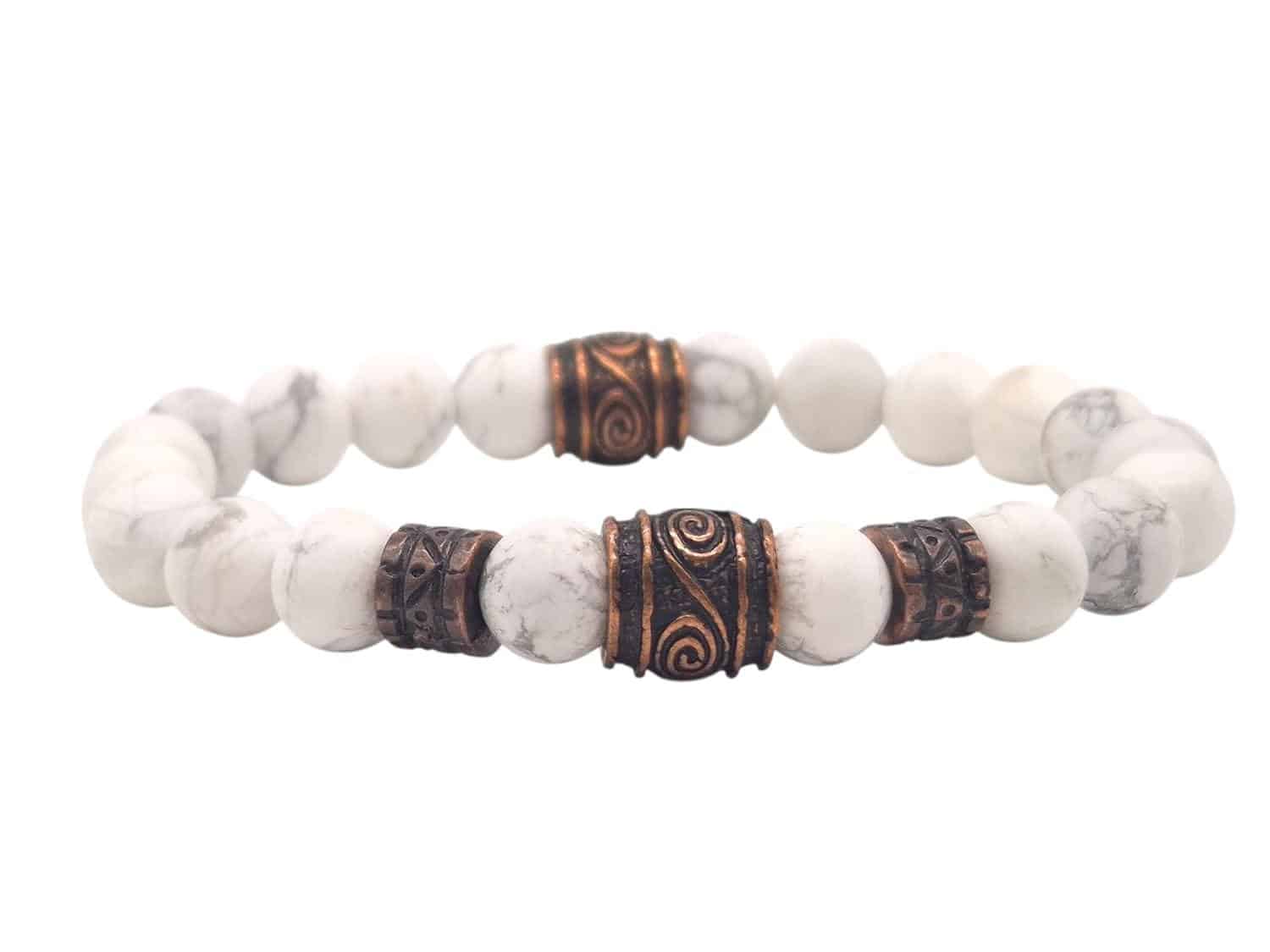 Wikinger- und Lederarmbänder: Runen, Lava, Tigerauge