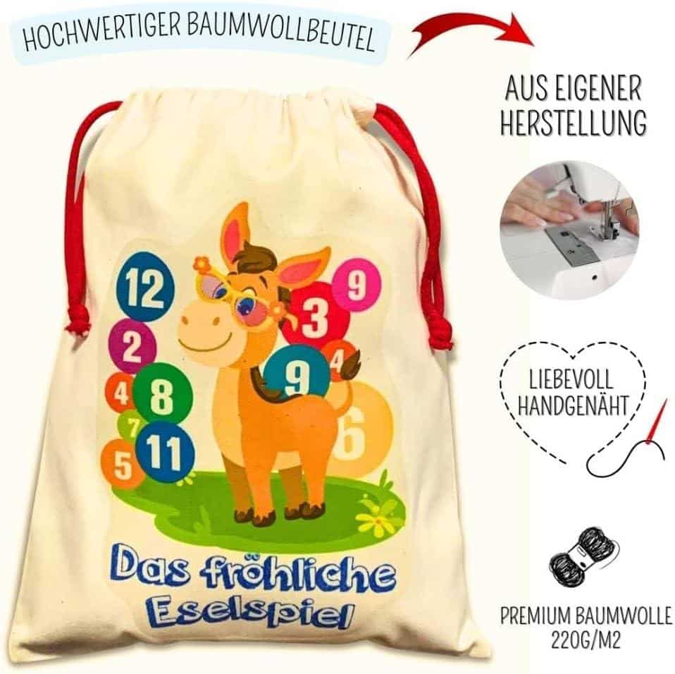 Handgemachte Holzspiele: Esel-, Quadrat- & Schweinchen-Spaß